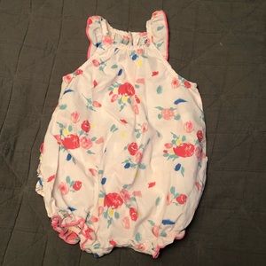 Petit Bateau Baby Girls Pink Floral Shortie - 12m